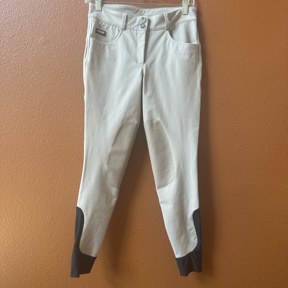 Iago Tan With Black Riding Breeches Italian Size 40 Or US 26 New Without Tags! - Picture 3 of 9